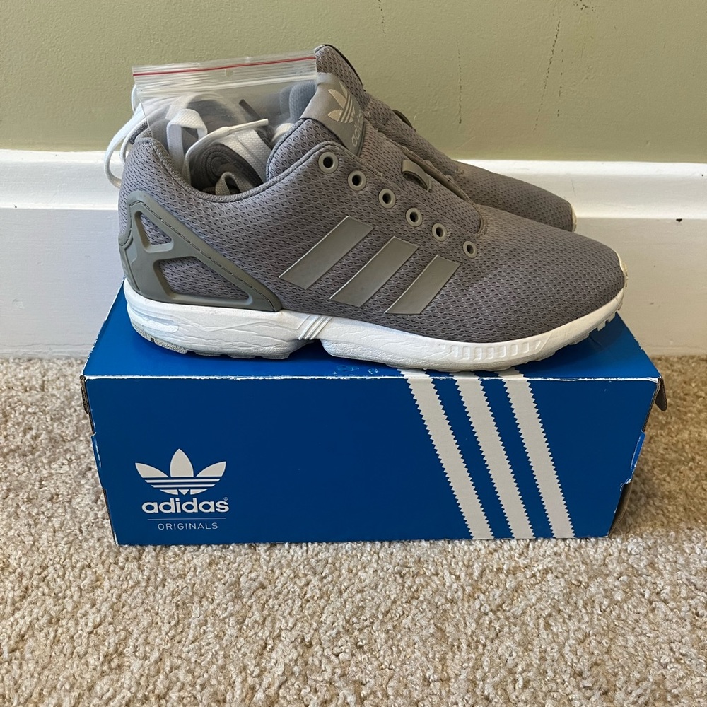 adidas ZX Flux Aluminum White - Size 9